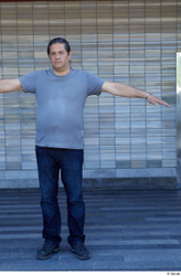 Whole Body Man T poses White Casual Chubby Standing Street photo references